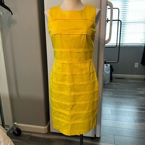 Calvin Klein Vibrant Yellow Midi Dress